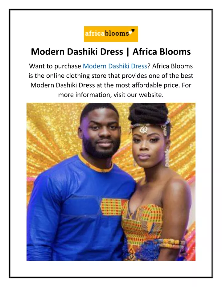 modern dashiki dress africa blooms