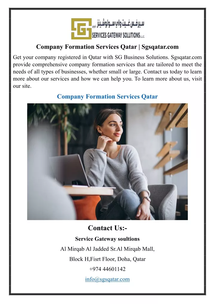 company formation services qatar sgsqatar com