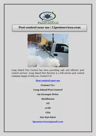 Pest control near me | Lipestservices.com