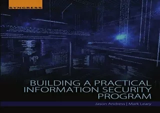 (PDF BOOK) Building a Practical Information Security Program ipad
