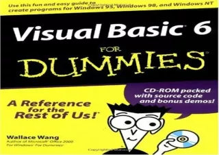 [READ PDF] Visual Basic6 For Dummies (For Dummies (Computer/Tech)) full