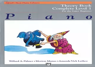 PDF Alfred's Basic Piano Library Theory Complete, Bk 1: For the Later Beginner (