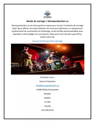 bande de mariage st r oproduction ca