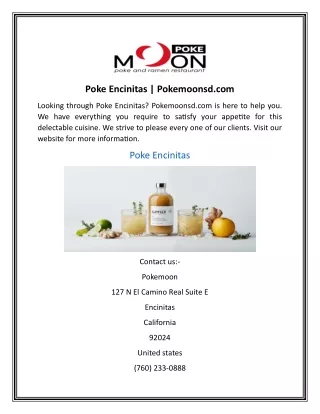 Poke Encinitas | Pokemoonsd.com