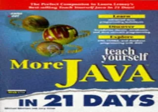 (PDF BOOK) Teach Yourself More Java in 21 Days (Sams Teach Yourself) full