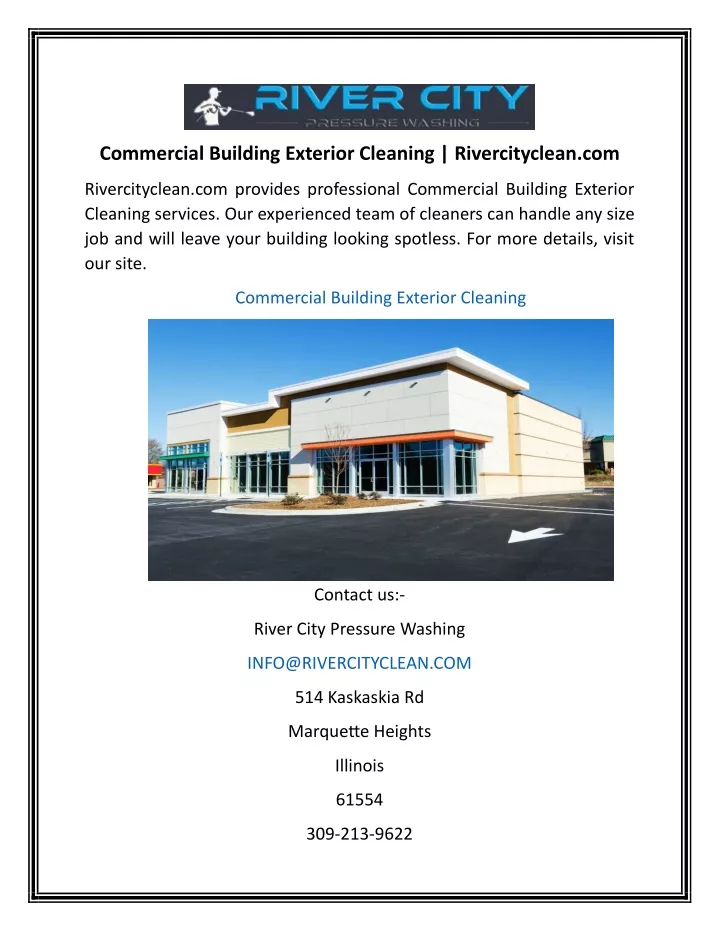 commercial building exterior cleaning