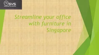 Streamline your office with furniture in Singapore