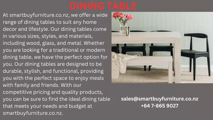 dining table design presentation