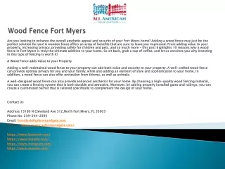 wood fence fort myers