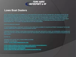 lowe boat dealers