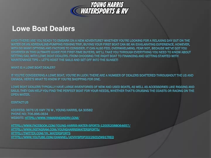 lowe boat dealers