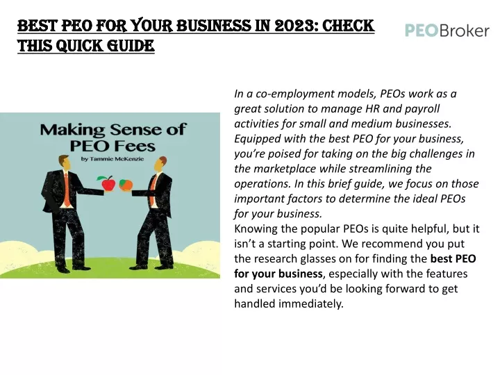 best peo for your business in 2023 check this