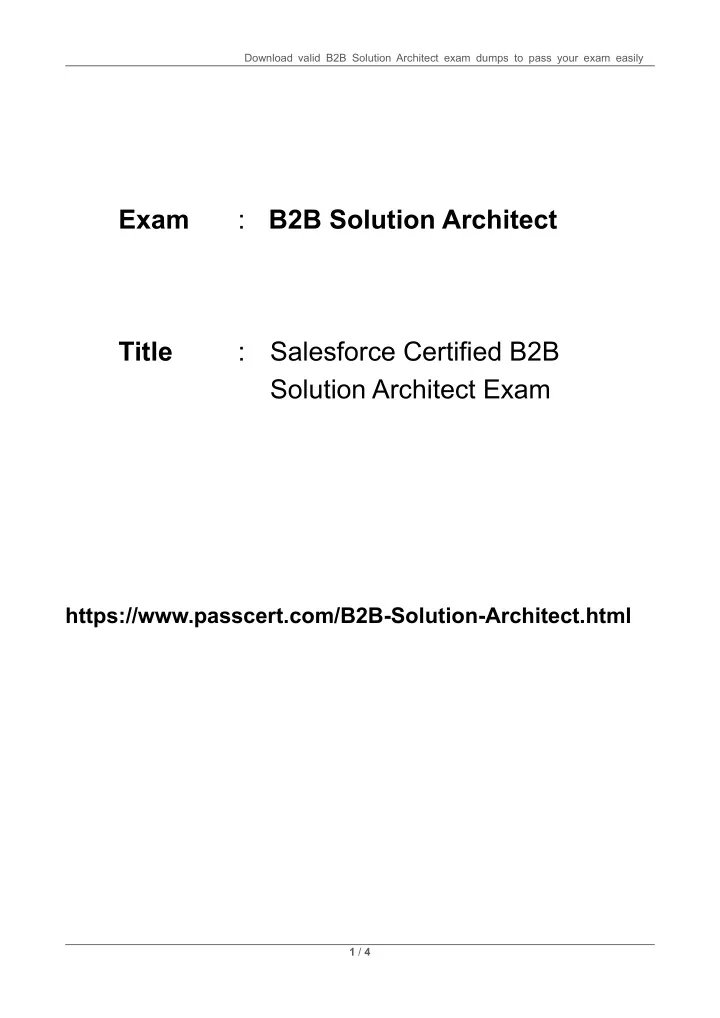 download valid b2b solution architect exam dumps