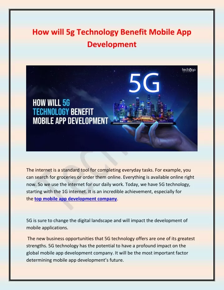 how will 5g technology benefit mobile