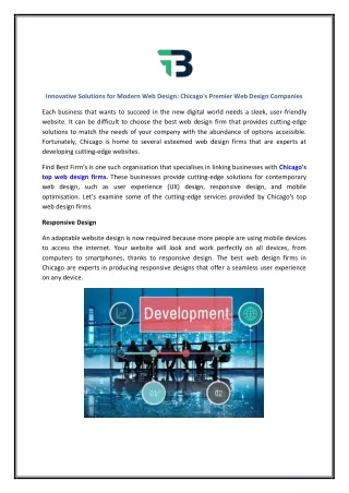 innovative solutions for modern web design
