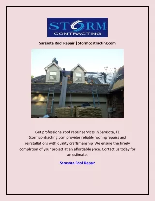 Sarasota Roof Repair