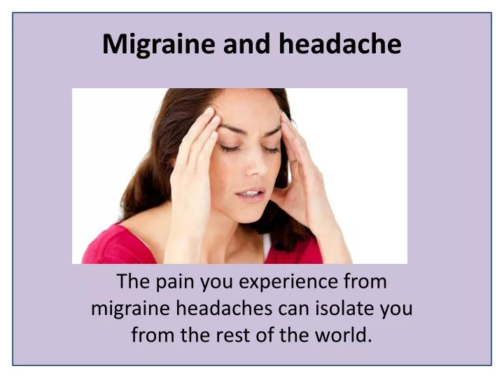 migraine and headache