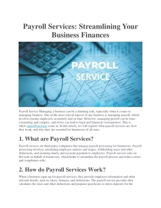 payroll services streamlining your business