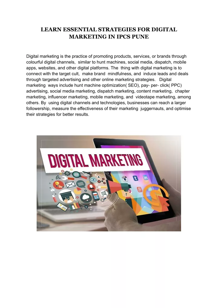 learn essential strategies for digital marketing