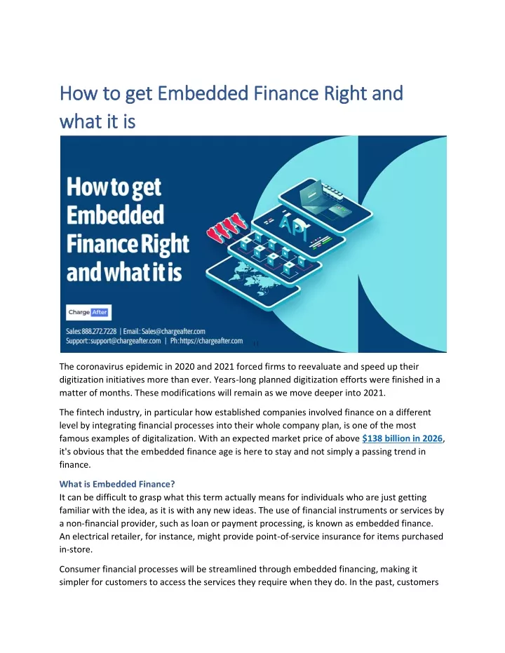 how to get embedded finance right
