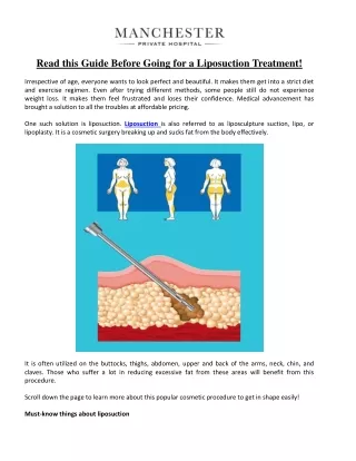 Read this Guide Before Going for a Liposuction Treatment!