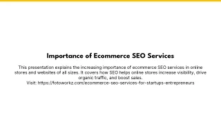 importance of ecommerce seo services