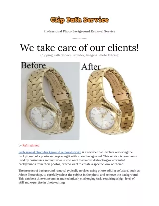 Professional Photo Background Removal Service