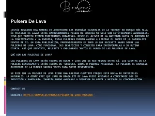 pulsera de lava