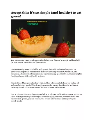 accept this it s so simple and healthy