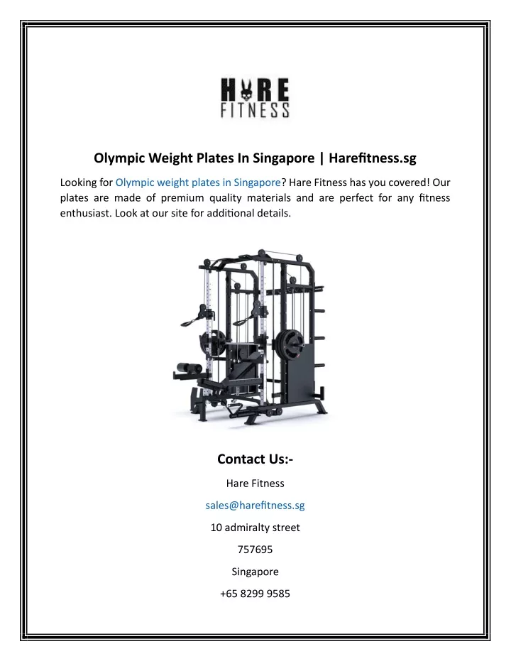 olympic weight plates in singapore harefitness sg