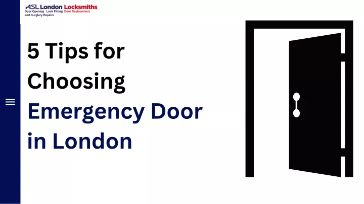 5 tips for choosing emergency door in london