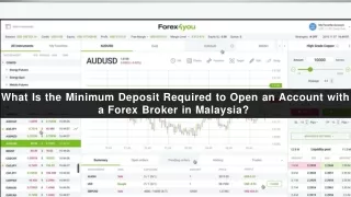 What is the Minimum Deposit Required to Open an Account with a Forex Broker in M