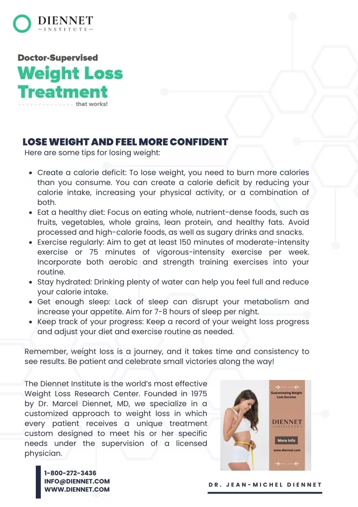 lose weight and feel more confident