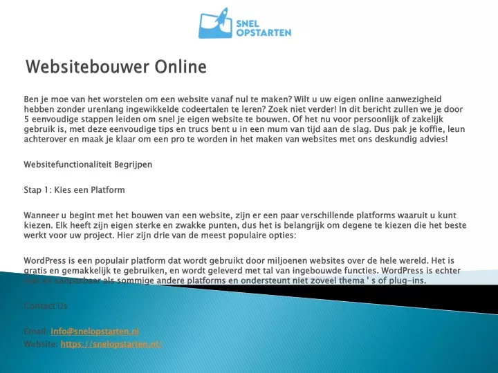 websitebouwer online