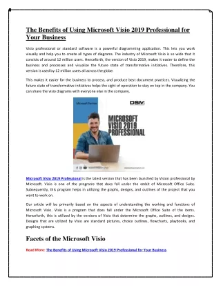 the benefits of using microsoft visio 2019