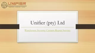 Warehouse Security Camera Repair Service | Unifier.co.za