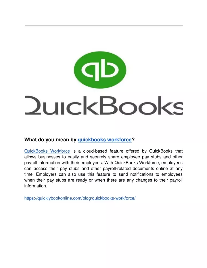 what do you mean by quickbooks workforce