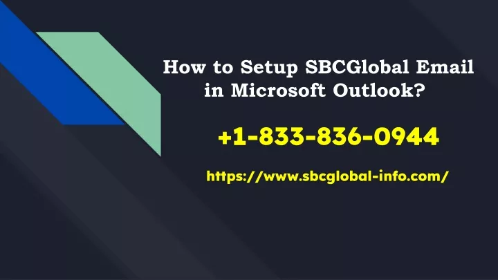 how to setup sbcglobal email in microsoft outlook