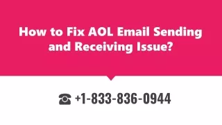 how to fix aol email sending and receiving issue