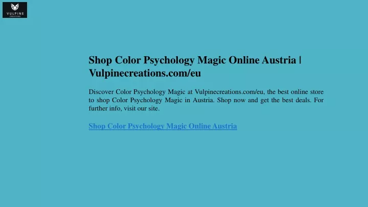 shop color psychology magic online austria