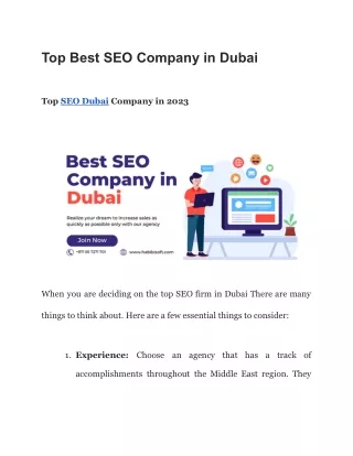 10 Top Best SEO Company in Dubai