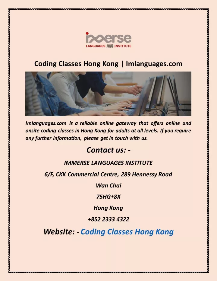 coding classes hong kong imlanguages com