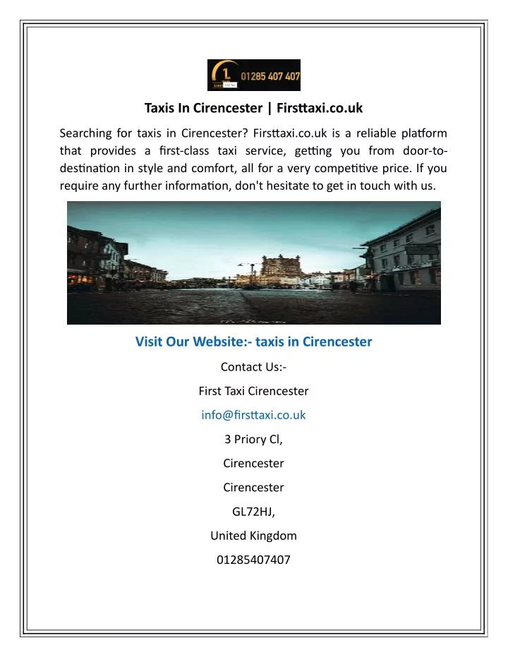 taxis in cirencester firsttaxi co uk