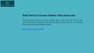 Fake Drivers License Online  Docx4you.com