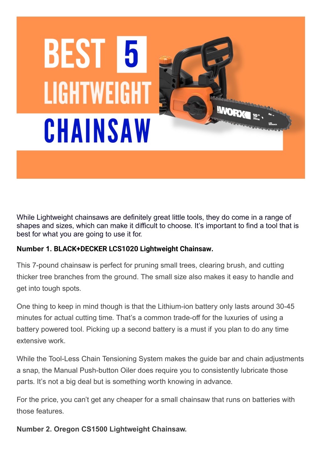 PPT - Best Lightweight Chainsaws (Top 5 Picks) PowerPoint Presentation ...