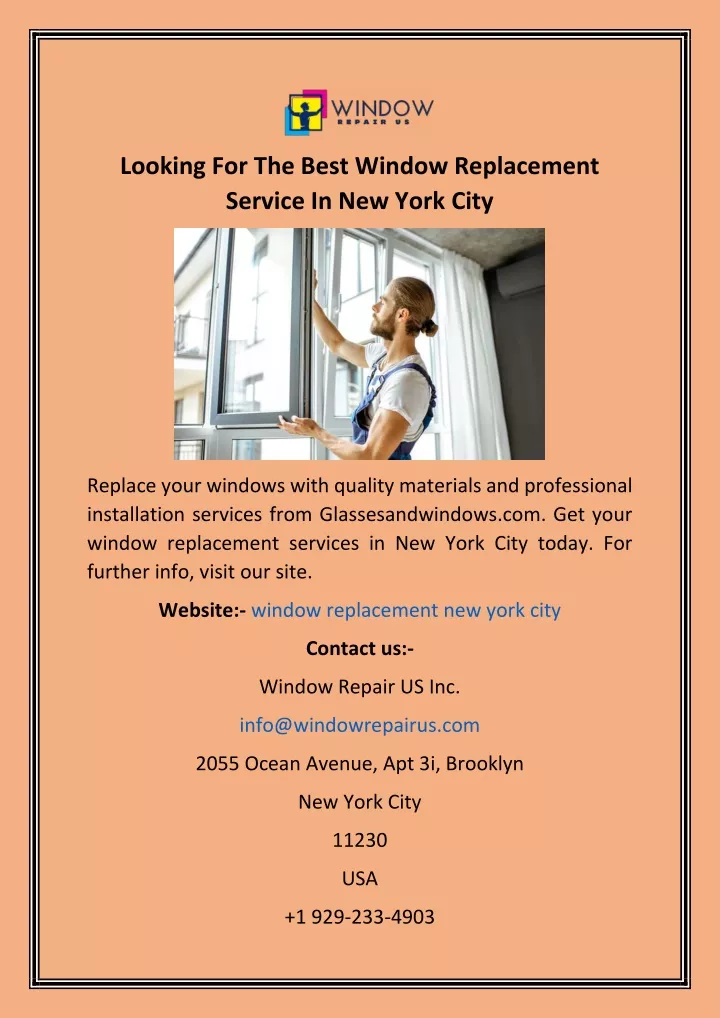 looking for the best window replacement service