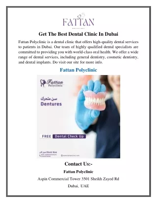 Get The Best Dental Clinic In Dubai