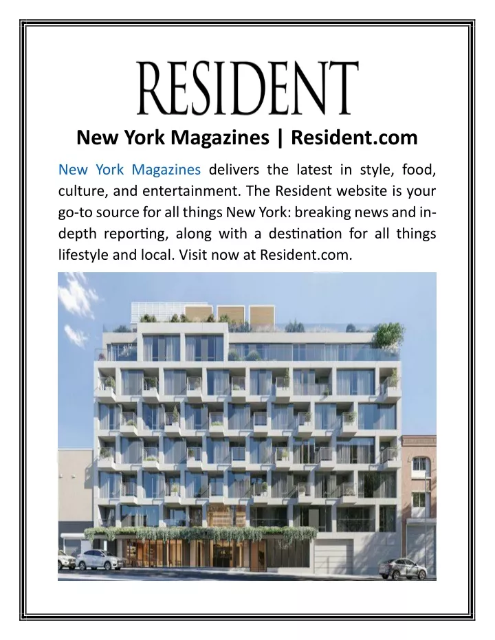 new york magazines resident com