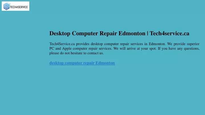 desktop computer repair edmonton tech4service