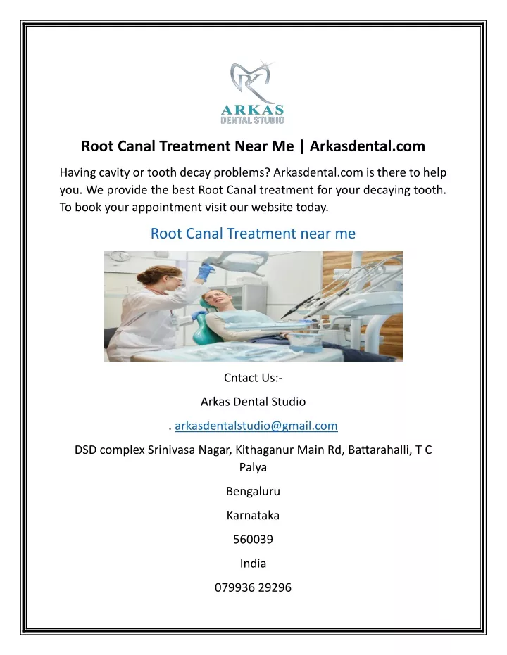 root canal treatment near me arkasdental com